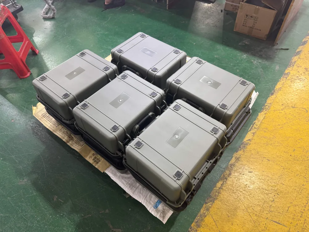 Cases on the workshop floor during production