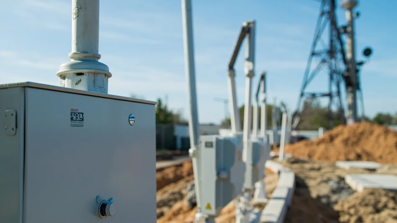 Waterproof junction boxes at a base station and site
