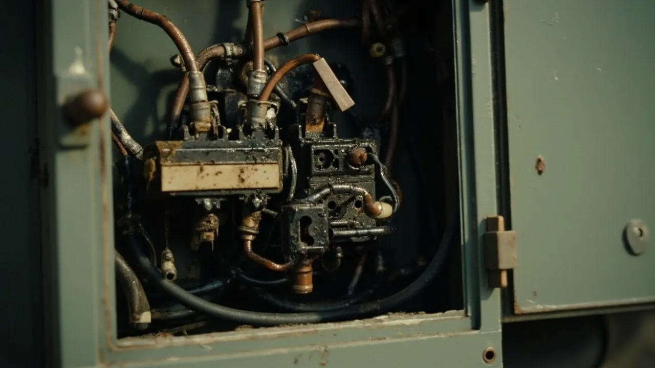 Water ingress and corroded terminals inside an enclosure
